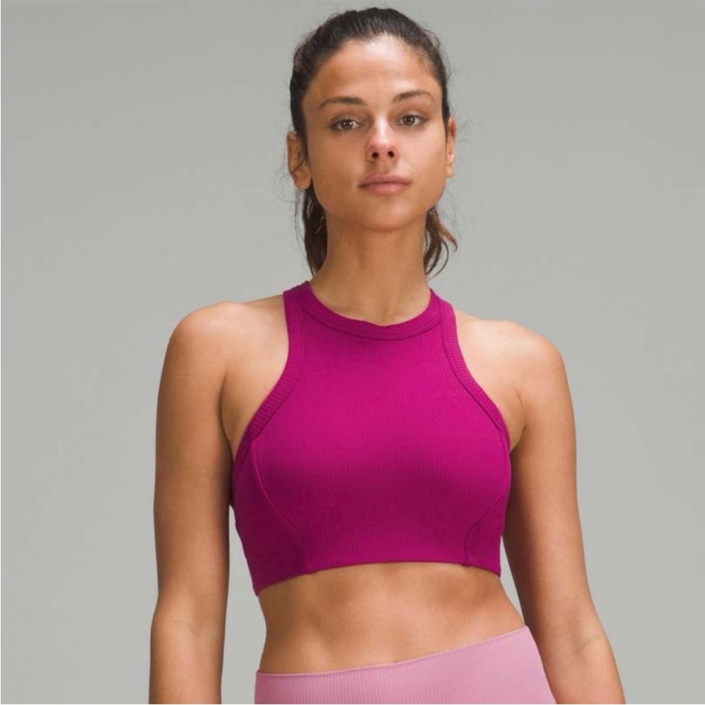 Lululemon purple Align high neck tank Sz 2